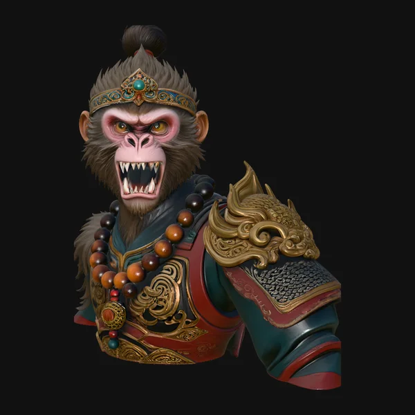 Monkey King Bust Statue Design 4
