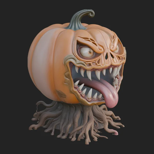Monster Pumpkin Statue Design 1