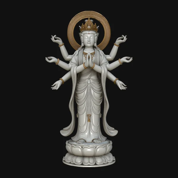 Multi-Armed Guanyin Statue Design 1