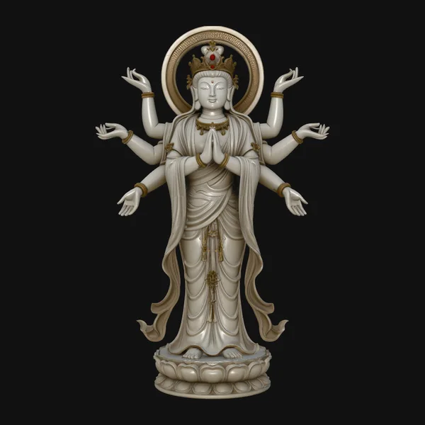Multi-Armed Guanyin Statue Design 3