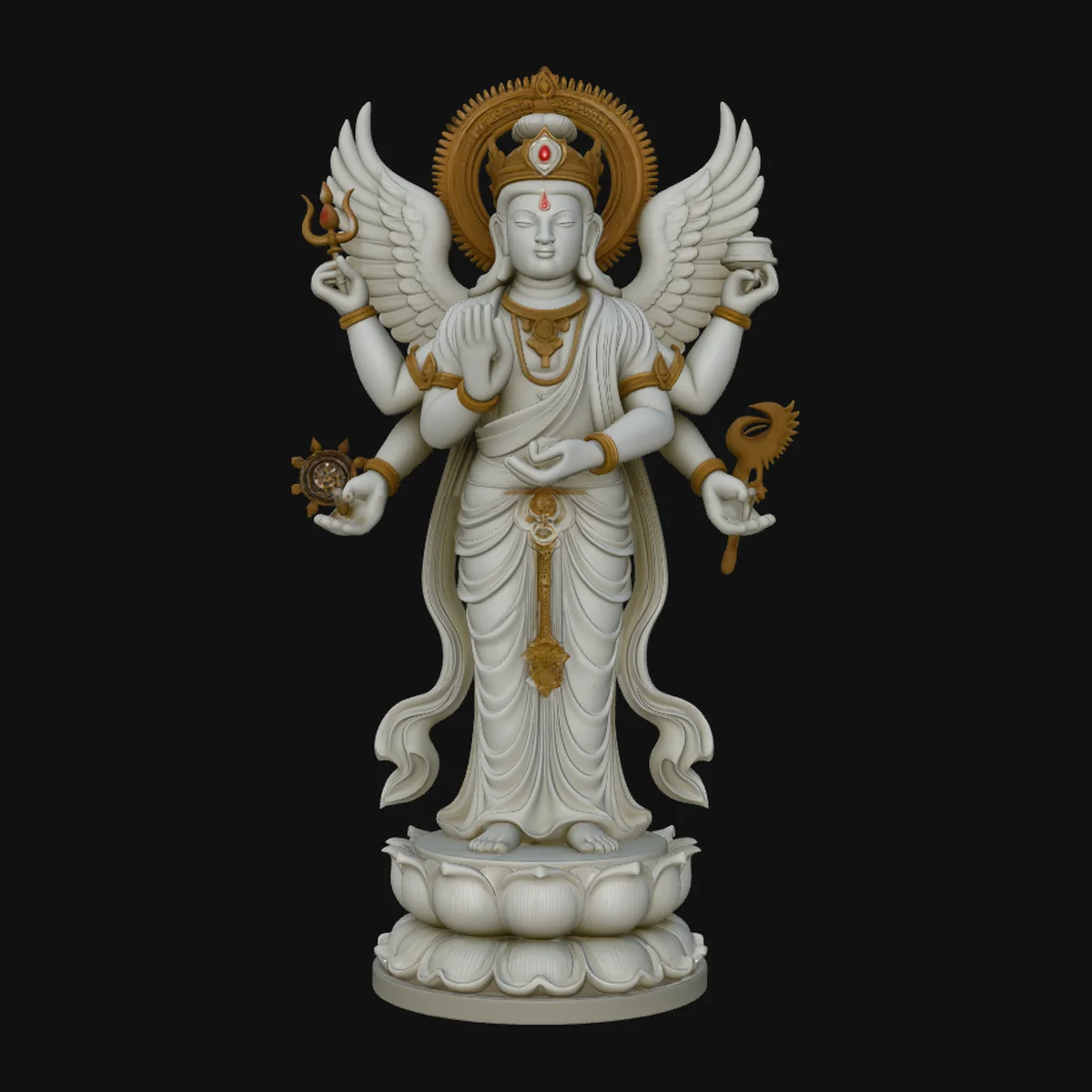 Multi-Armed Guanyin Statue Design 5