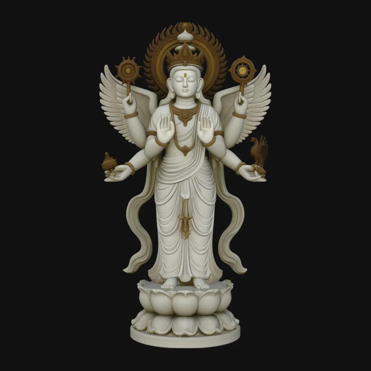 Multi-Armed Guanyin Statue Design 6