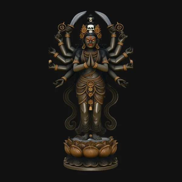 Multi-Armed Wrathful Deity Statue Design 1