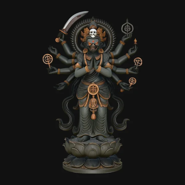 Multi-Armed Wrathful Deity Statue Design 2