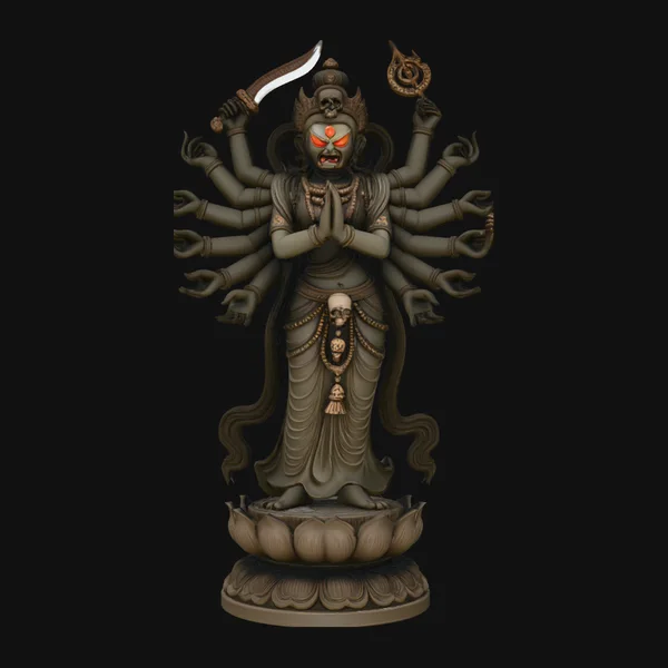 Multi-Armed Wrathful Deity Statue Design 3
