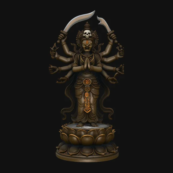 Multi-Armed Wrathful Deity Statue Design 4
