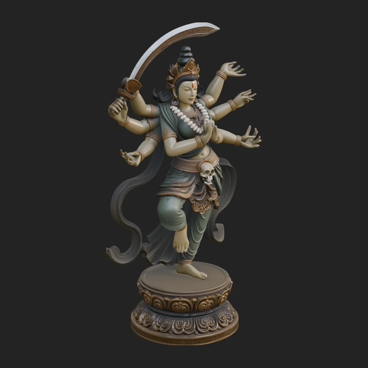 Multi-Armed Wrathful Deity Statue Design 5