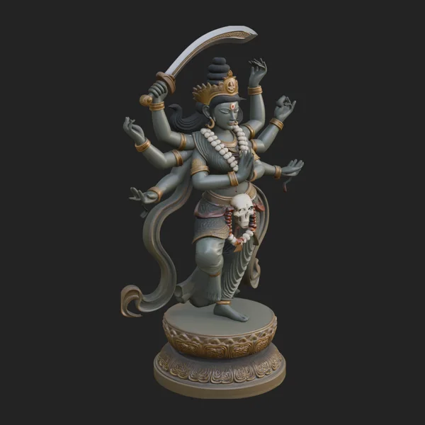 Multi-Armed Wrathful Deity Statue Design 6
