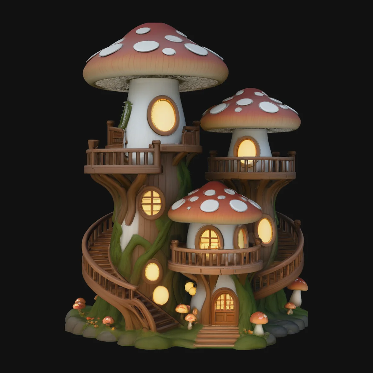 Mushroom Fairy House Model Design 1