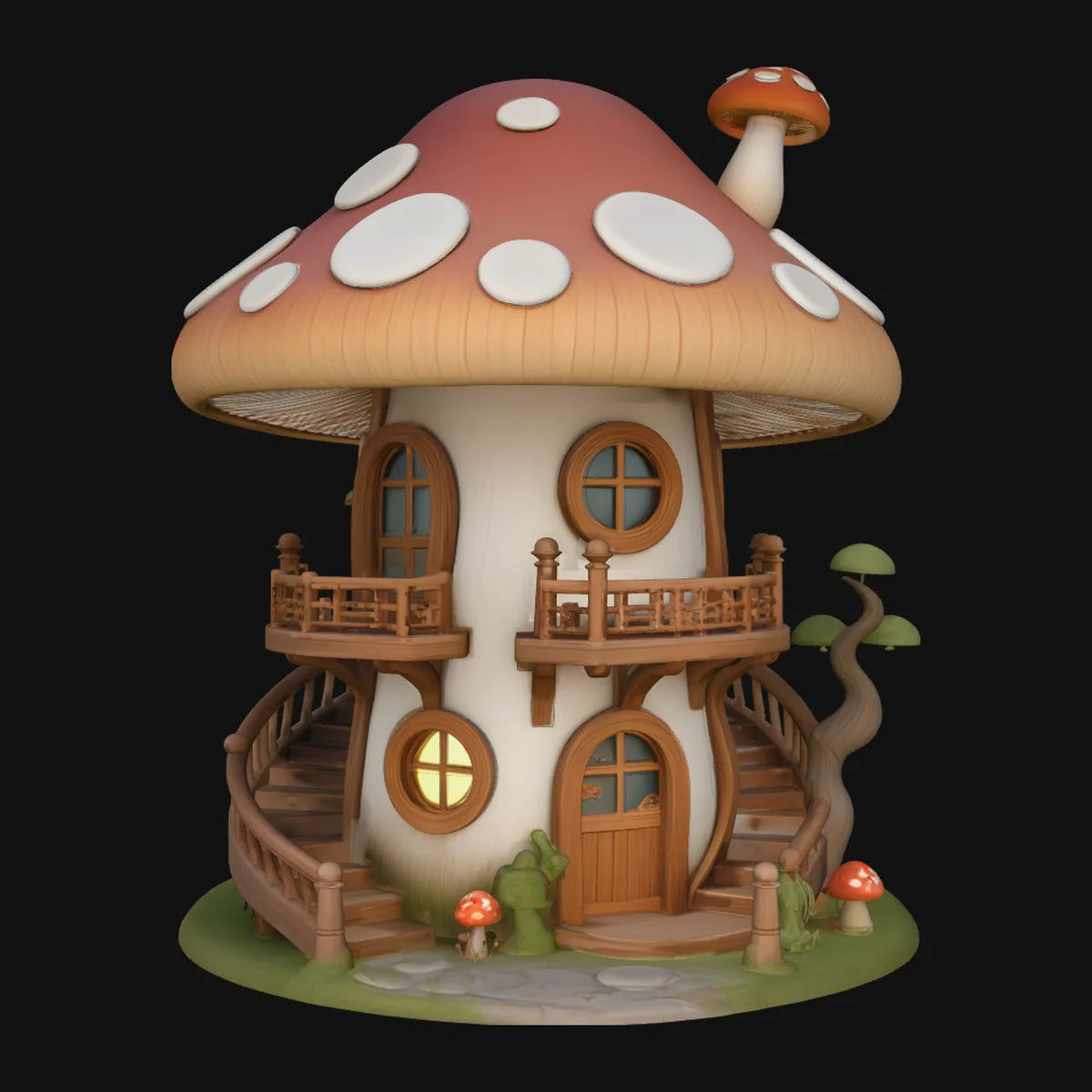 Mushroom Fairy House Model Design 11