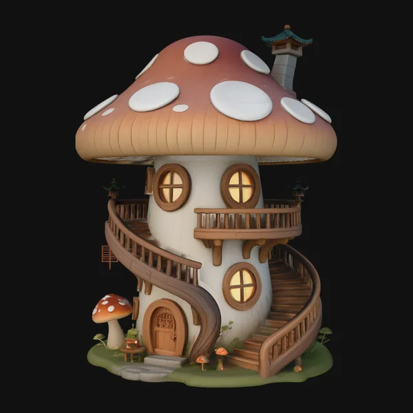 Mushroom Fairy House Model Design 12