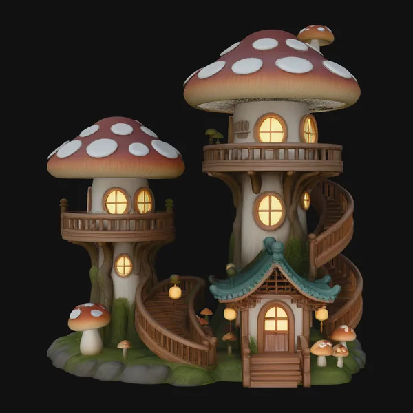 Mushroom Fairy House Model Design 2