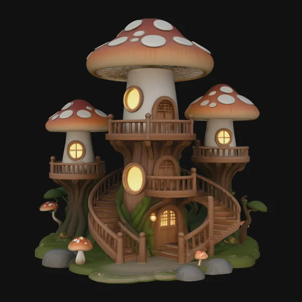 Mushroom Fairy House Model Design 3