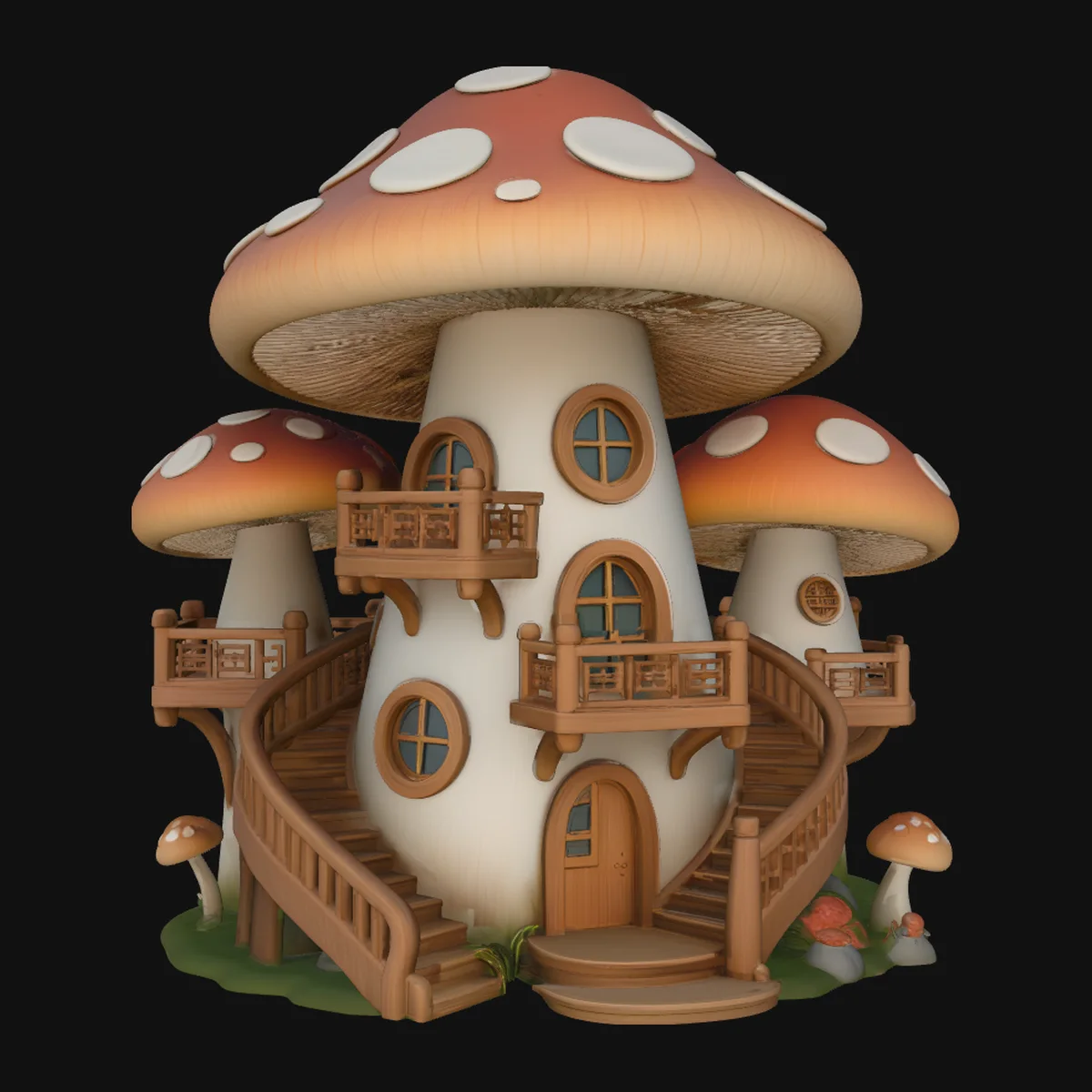 Mushroom Fairy House Model Design 5