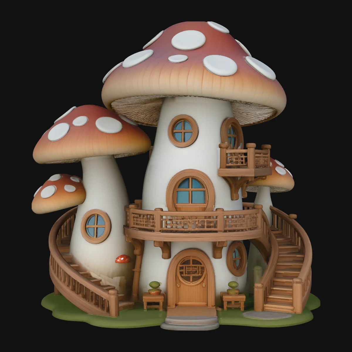 Mushroom Fairy House Model Design 8