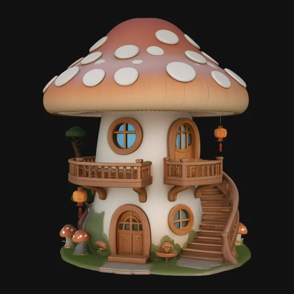 Mushroom Fairy House Model Design 9