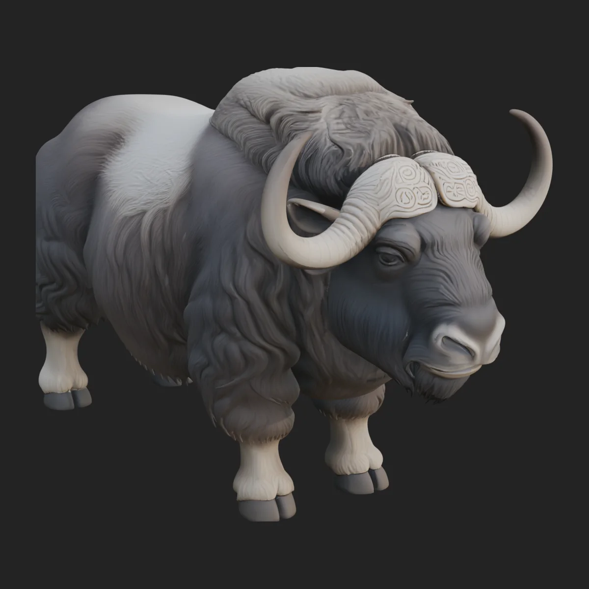 Musk Ox Statue Design 1