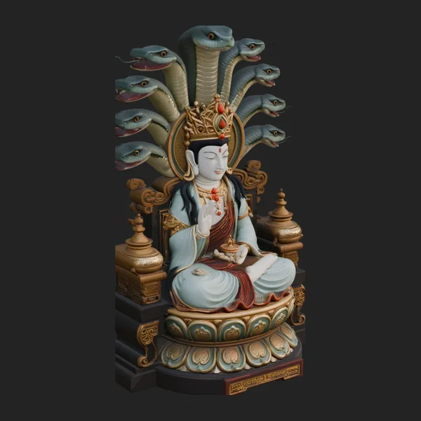 Naga Canopy Deity Statue Design 2
