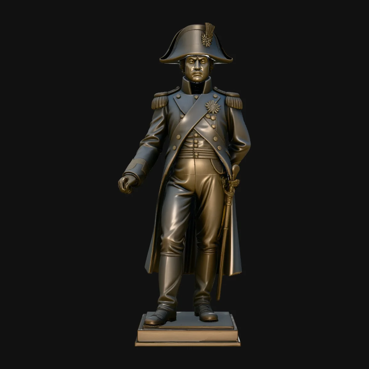 Napoleonic Officer Statue Design 4