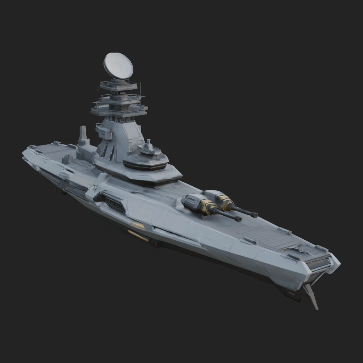 Naval Destroyer Model Design 10