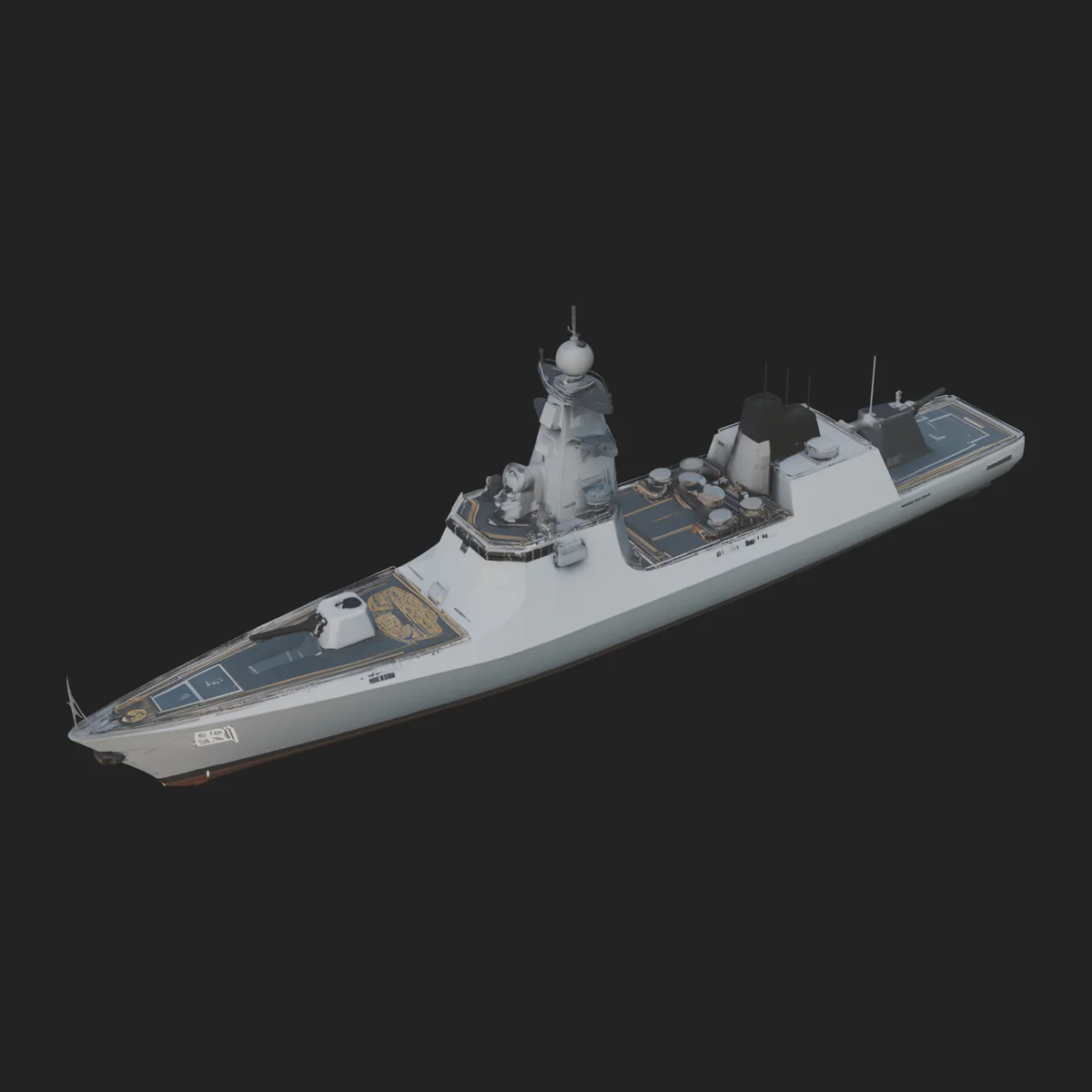 Naval Destroyer Model Design 3