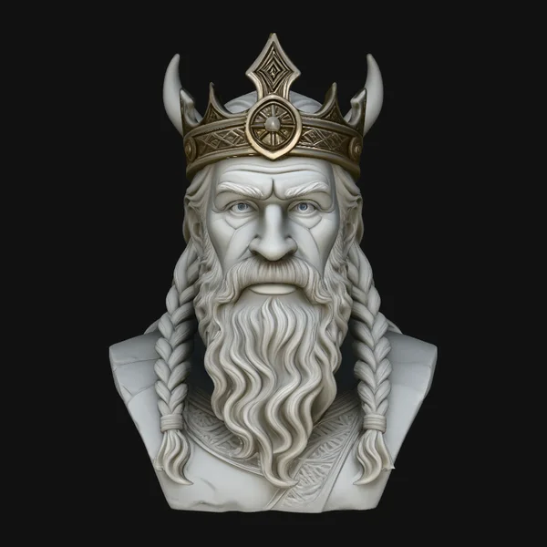 Odin Norse King Bust Statue Design 4
