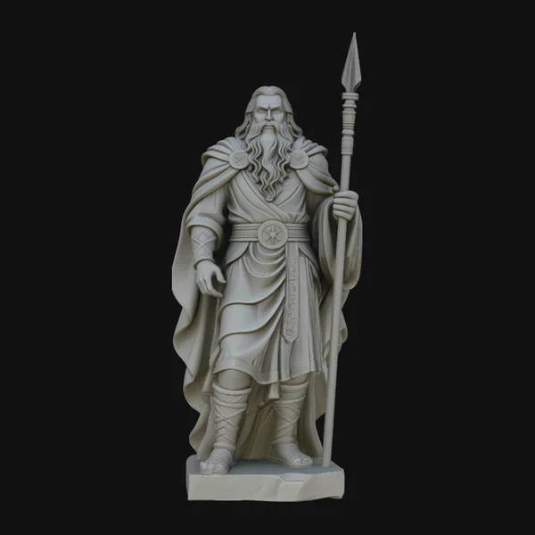 Odin with Spear Statue Design 1