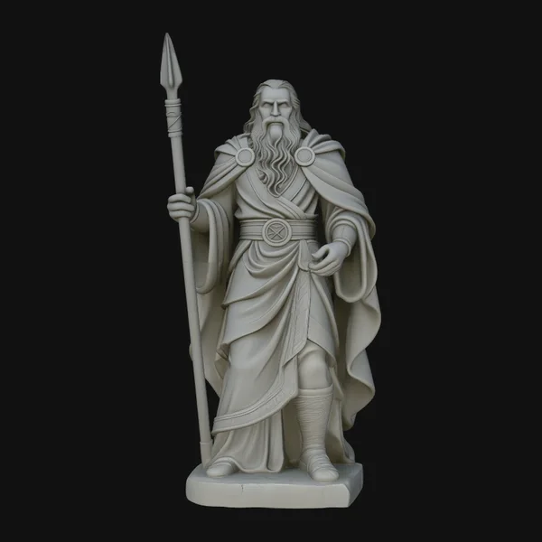 Odin with Spear Statue Design 2