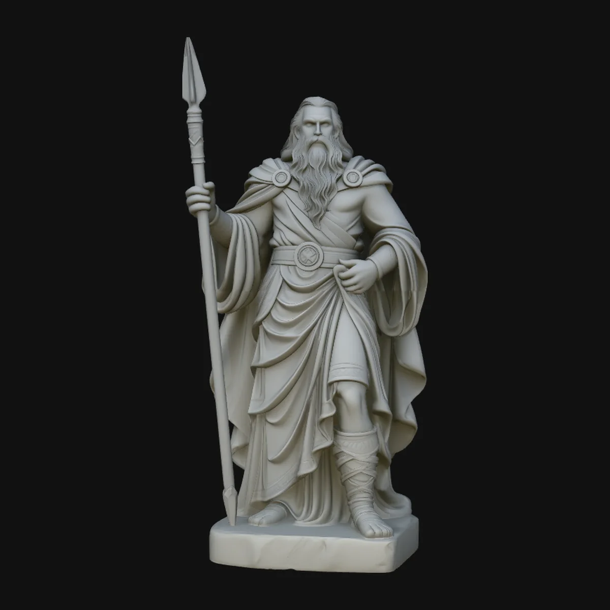 Odin with Spear Statue Design 3