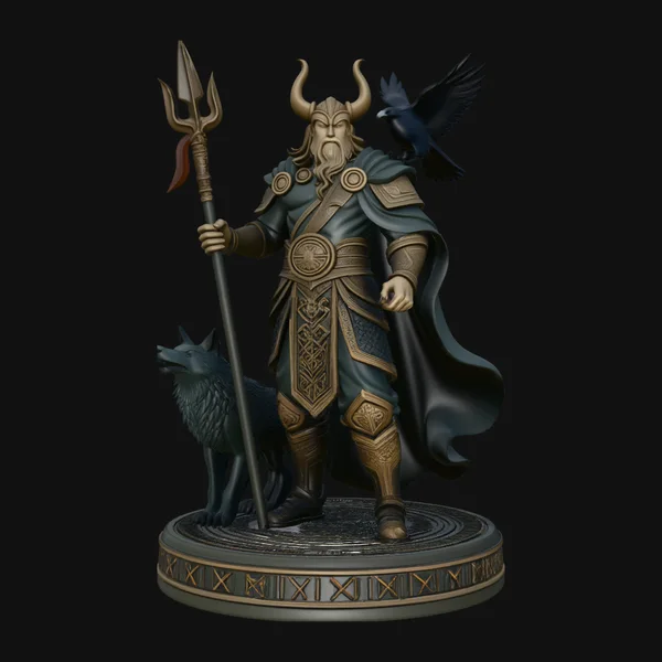 Odin with Spear Statue Design 4