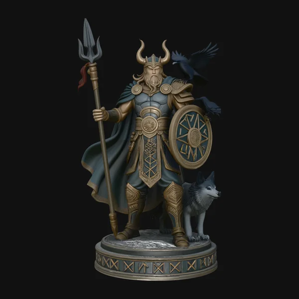 Odin with Spear Statue Design 5