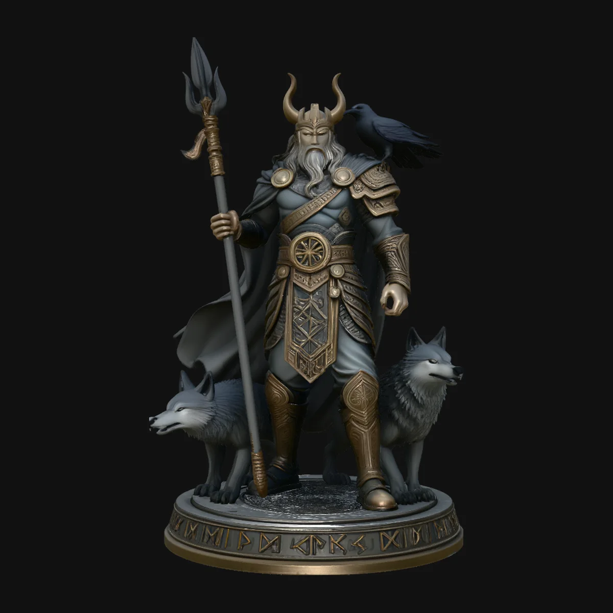 Odin with Spear Statue Design 6