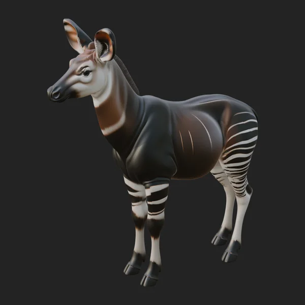 Okapi Forest Giraffe Statue Design 2