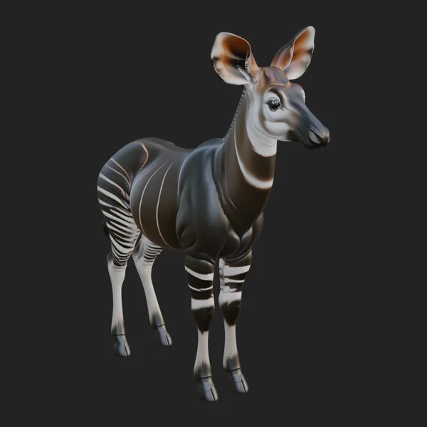 Okapi Forest Giraffe Statue Design 3