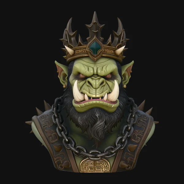 Orc King Bust Statue Design 3