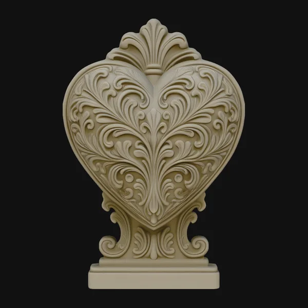 Ornamental Heart Trophy Statue Design 1