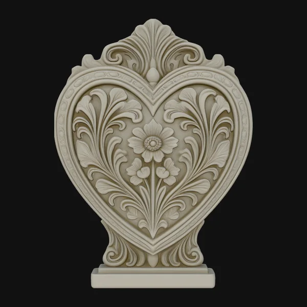 Ornamental Heart Trophy Statue Design 2