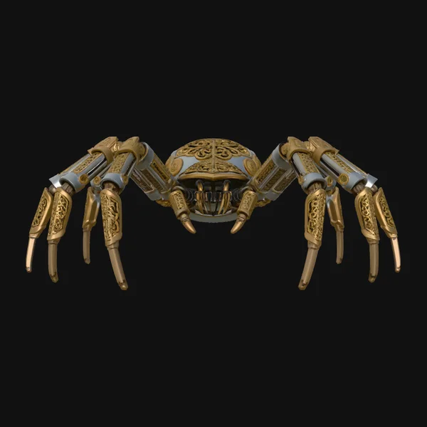 Ornate Clockwork Spider Statue Design 2