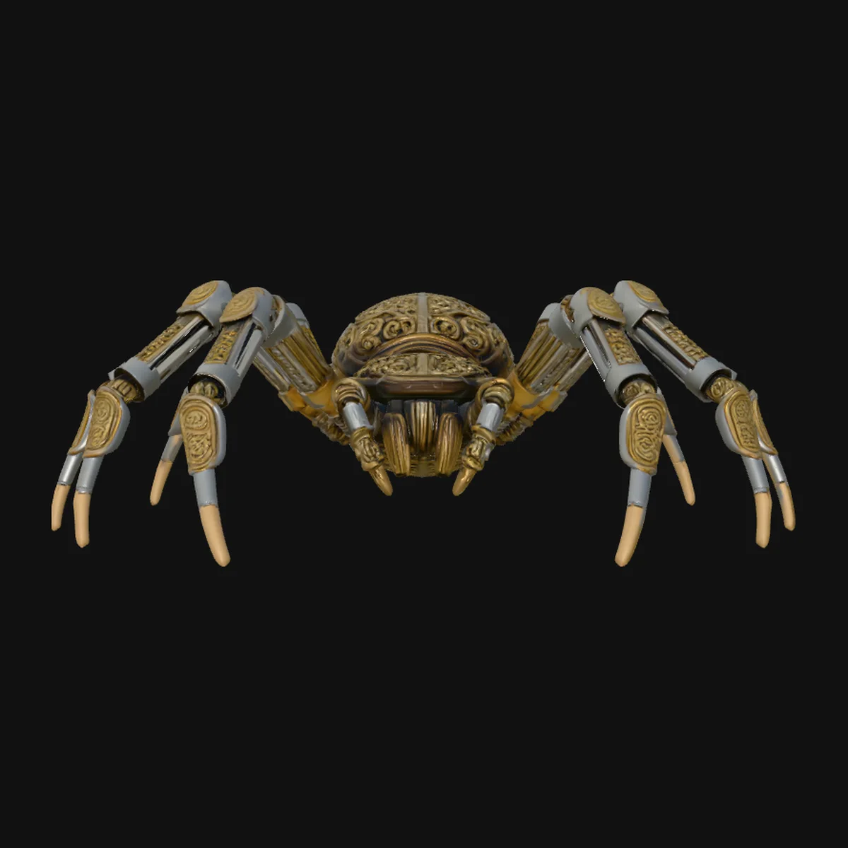 Ornate Clockwork Spider Statue Design 3