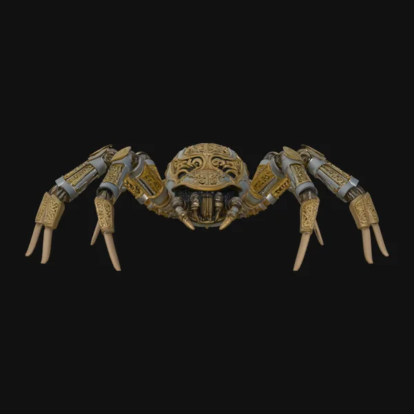 Ornate Clockwork Spider Statue Design 4