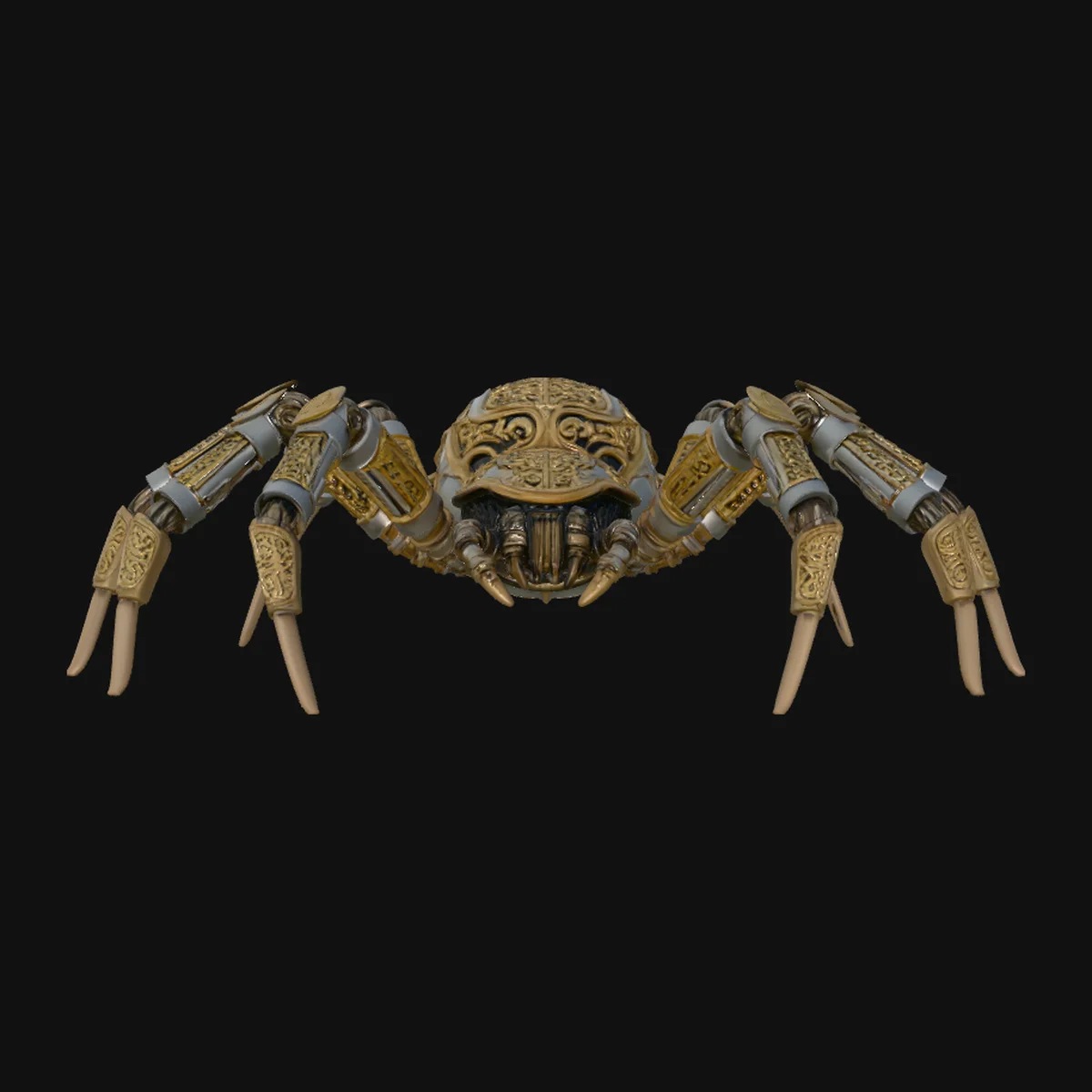 Ornate Clockwork Spider Statue Design 4