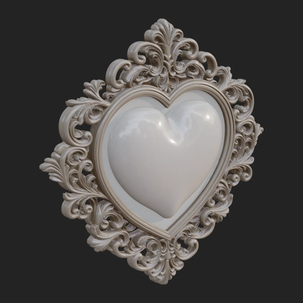 Ornate Framed Heart Plaque Design 10