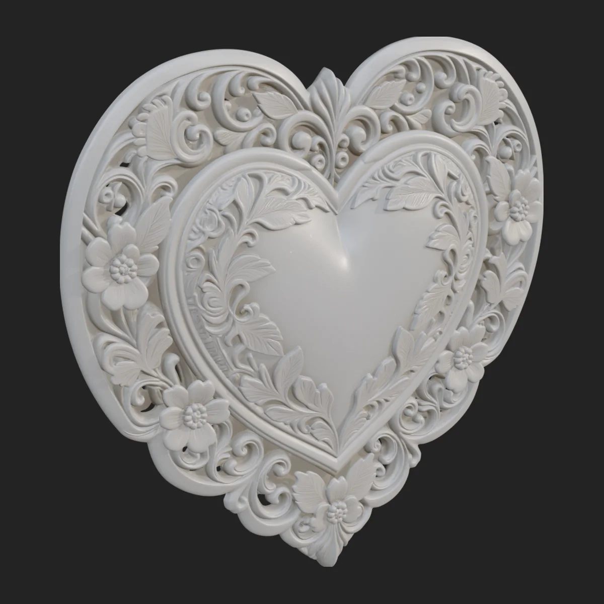 Ornate Framed Heart Plaque Design 11
