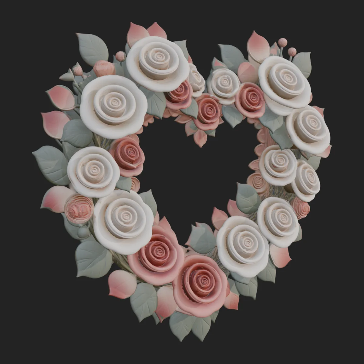 Ornate Framed Heart Plaque Design 12