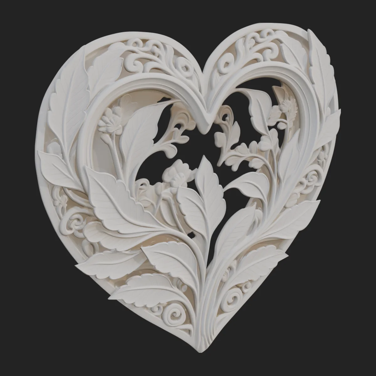 Ornate Framed Heart Plaque Design 13