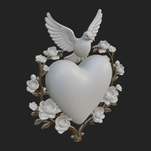 Ornate Framed Heart Plaque Design 14