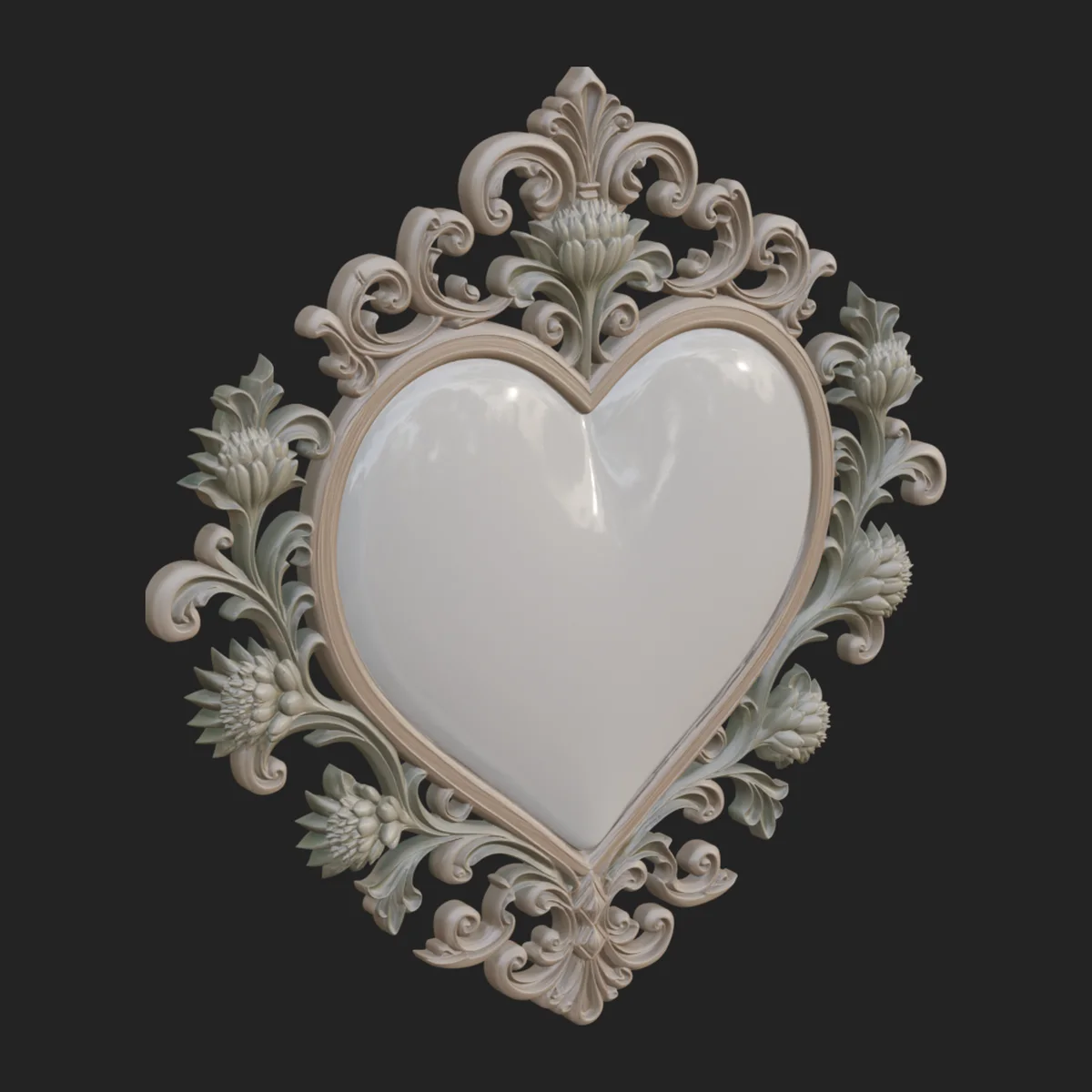 Ornate Framed Heart Plaque Design 15