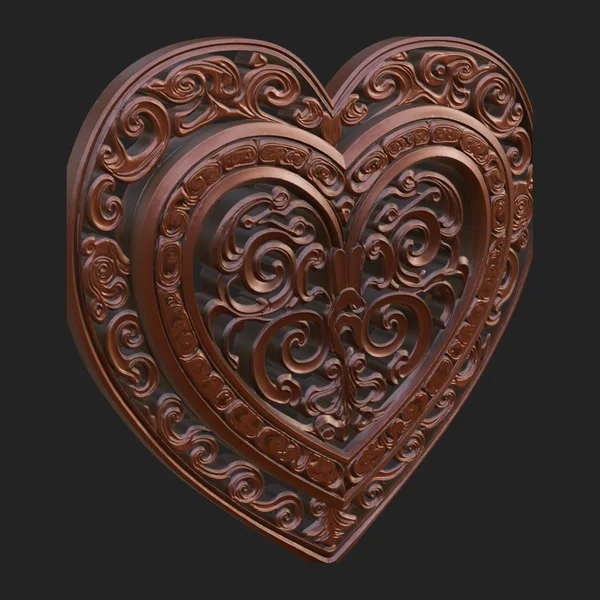 Ornate Framed Heart Plaque Design 18