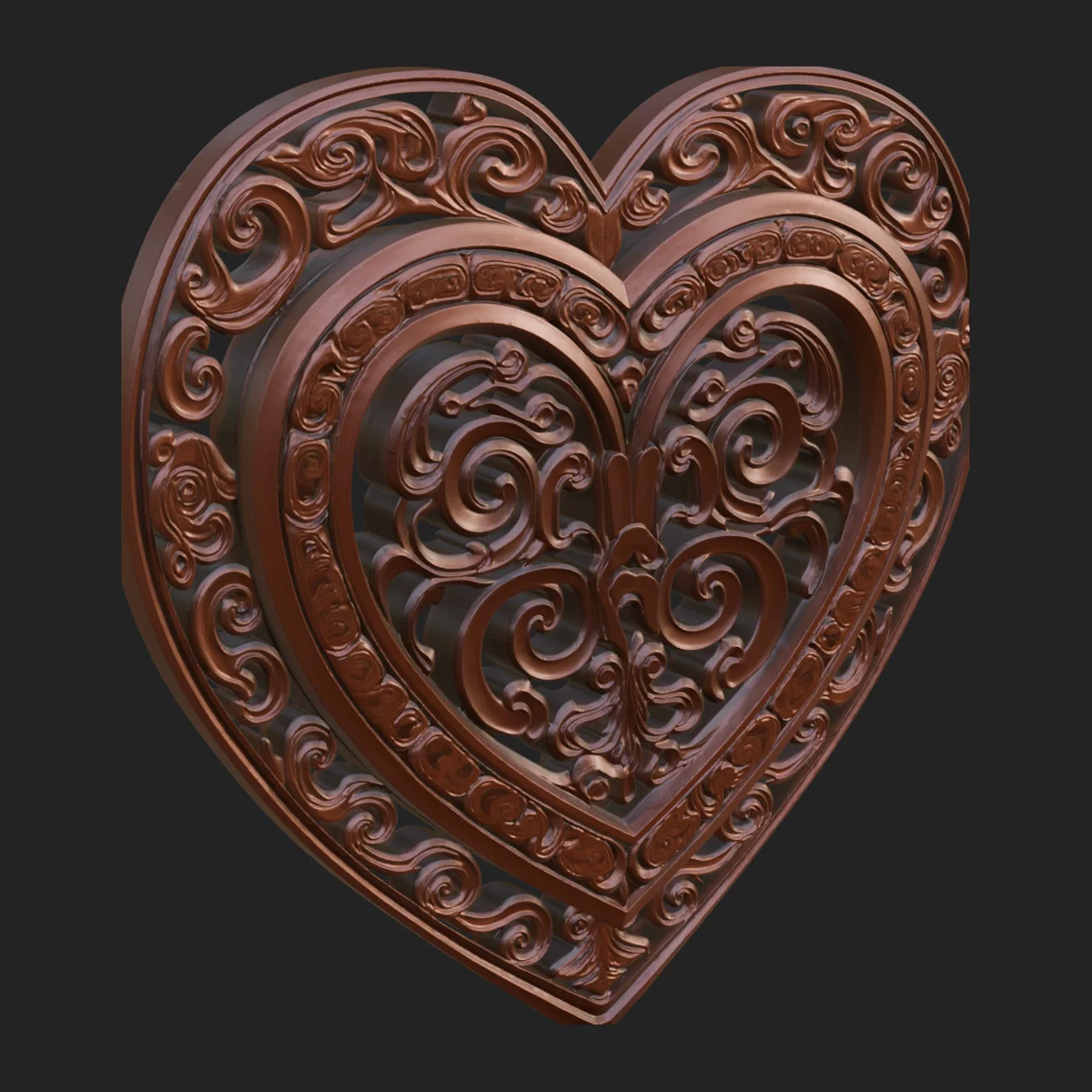 Ornate Framed Heart Plaque Design 18