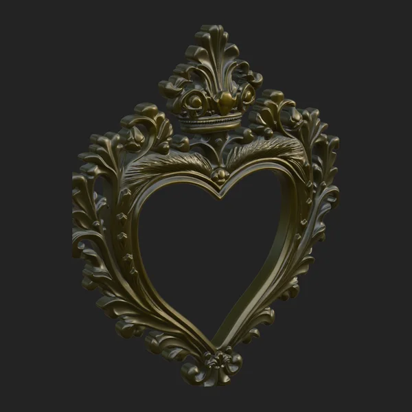 Ornate Framed Heart Plaque Design 2